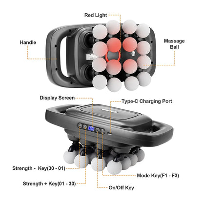 AuraRest 16-Head Deep Fascia Massager